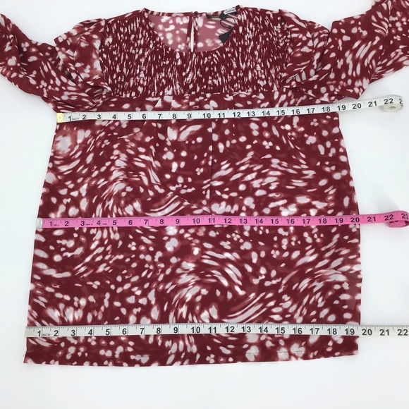 Maje Lipone Ruffled Print Long Sleeve Blouse, M - Picture 14 of 16